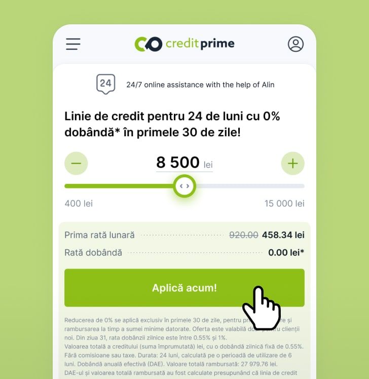 Alege Suma & Datele Personale