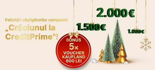 Câștigătorii campaniei "Crăciunul la CreditPrime"